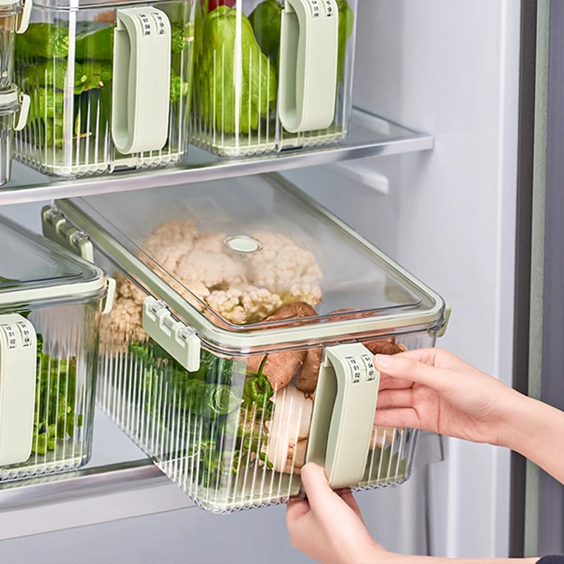 冰箱收纳盒食品级密封保鲜盒厨房冷冻专用整理水果蔬菜鸡蛋储物盒