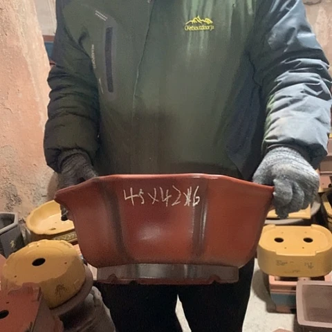 紫砂花盆手工制作