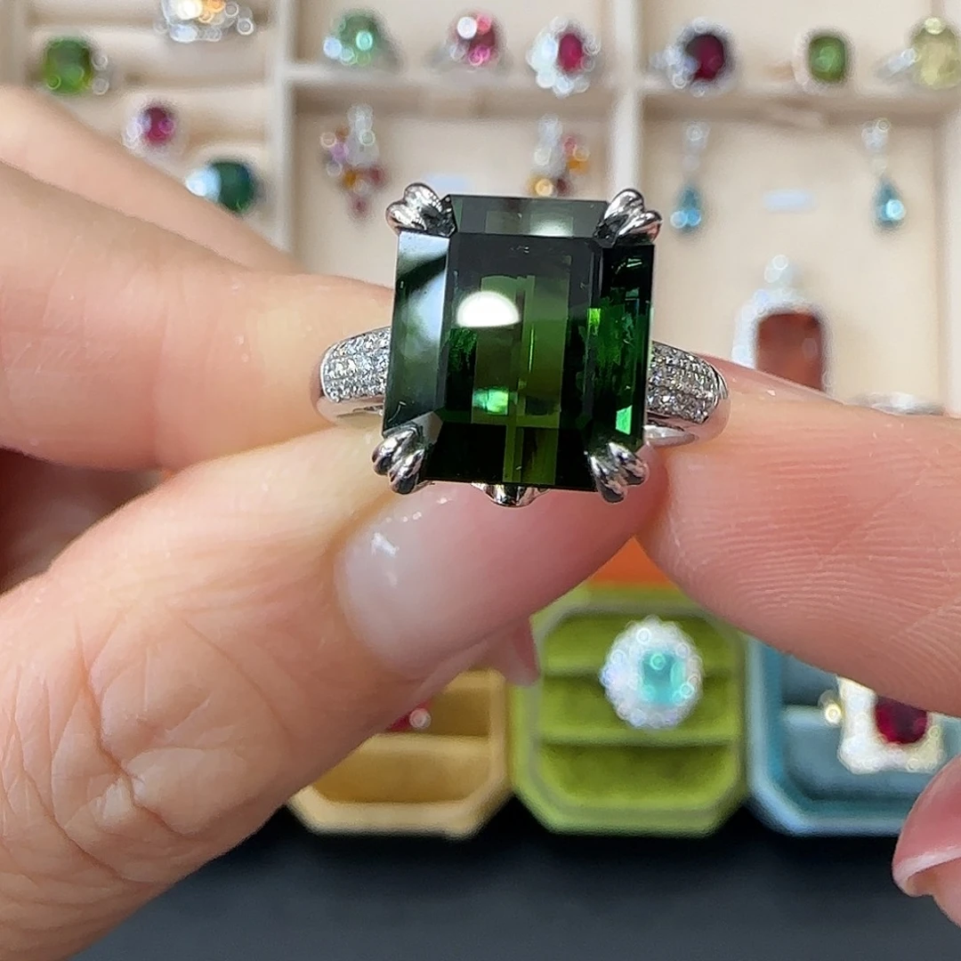 碧玺戒指18K金镶嵌7.2ct