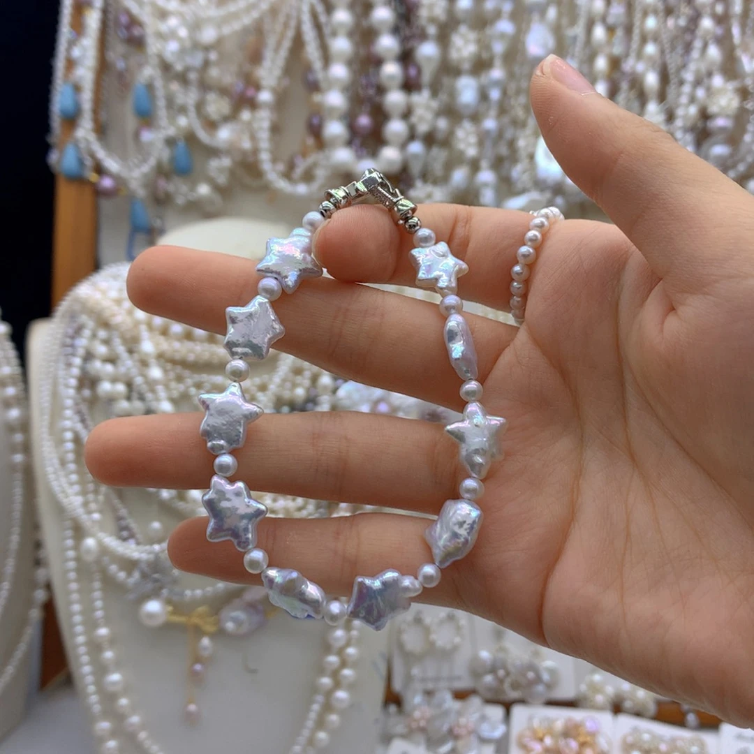 合金淡水珍珠手链