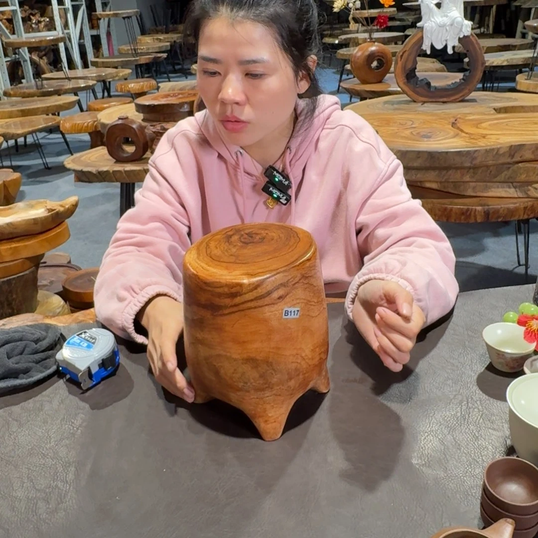 香樟木精品手作四足墩