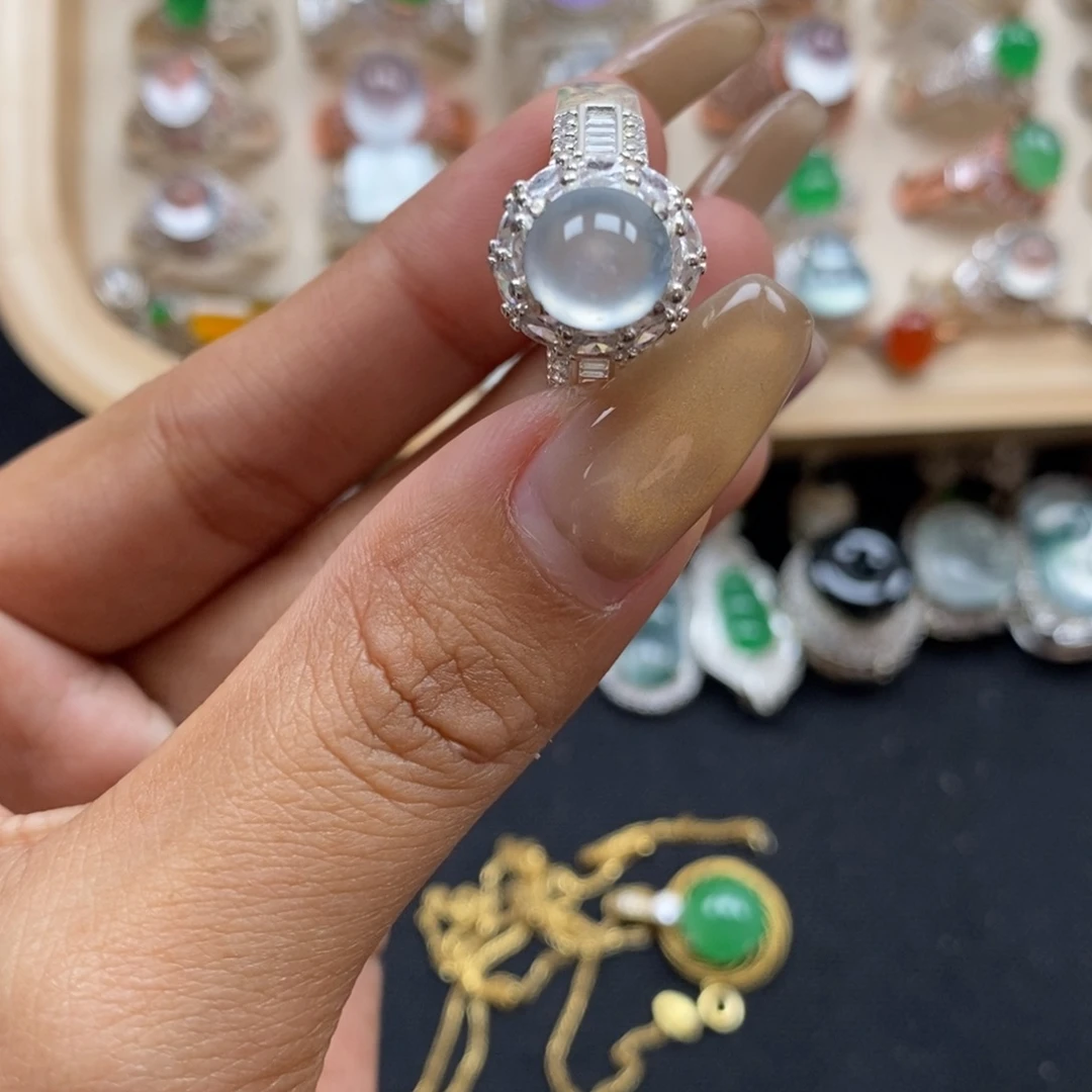 翡翠未镶嵌戒指缅甸天然A货翡翠