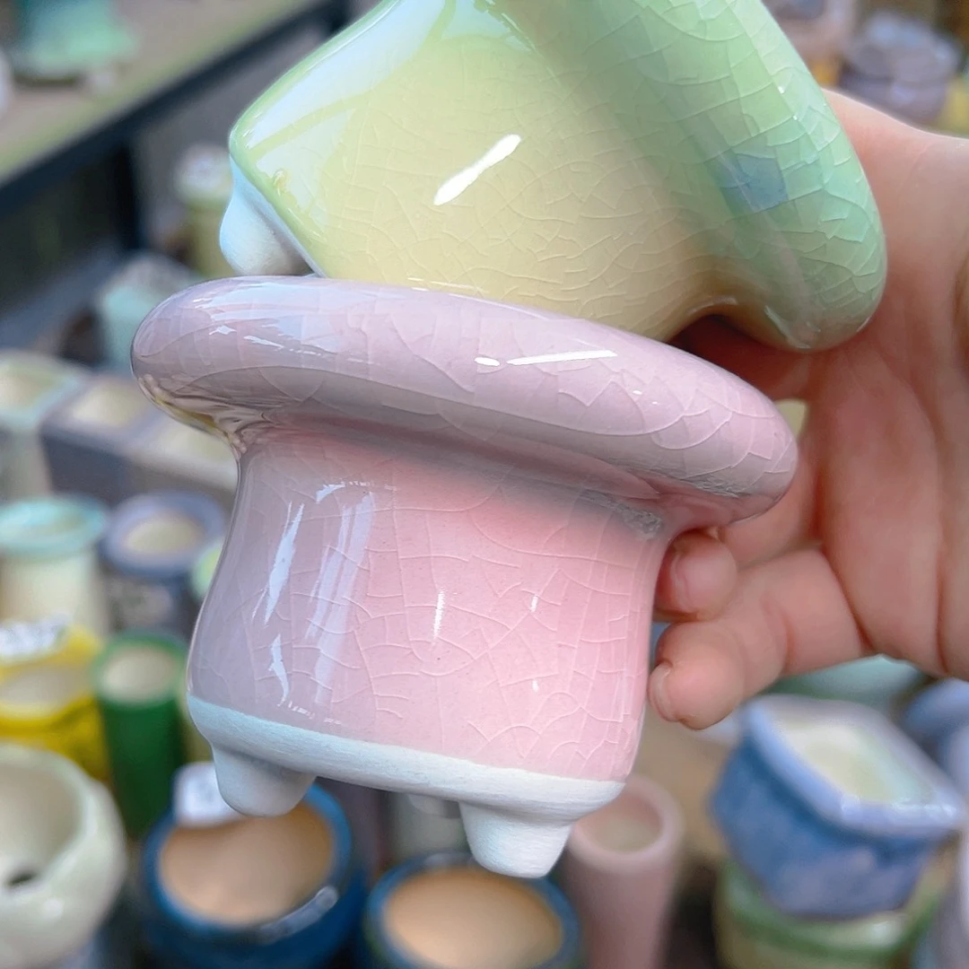 红陶陶瓷花盆当场满12包邮