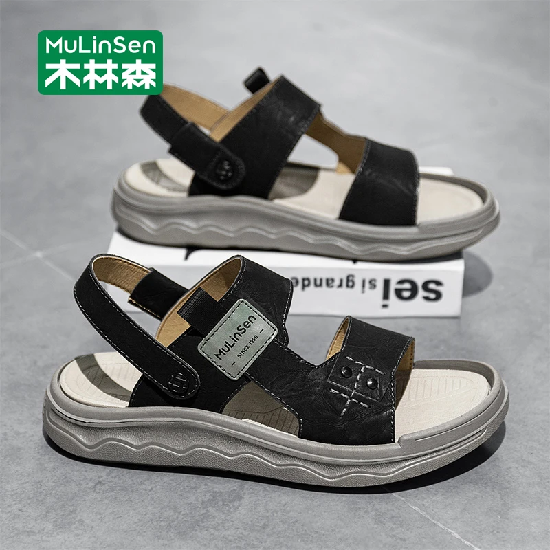 木林森男士凉鞋2025新款夏季户外外穿两用两穿休闲防滑耐磨沙滩鞋