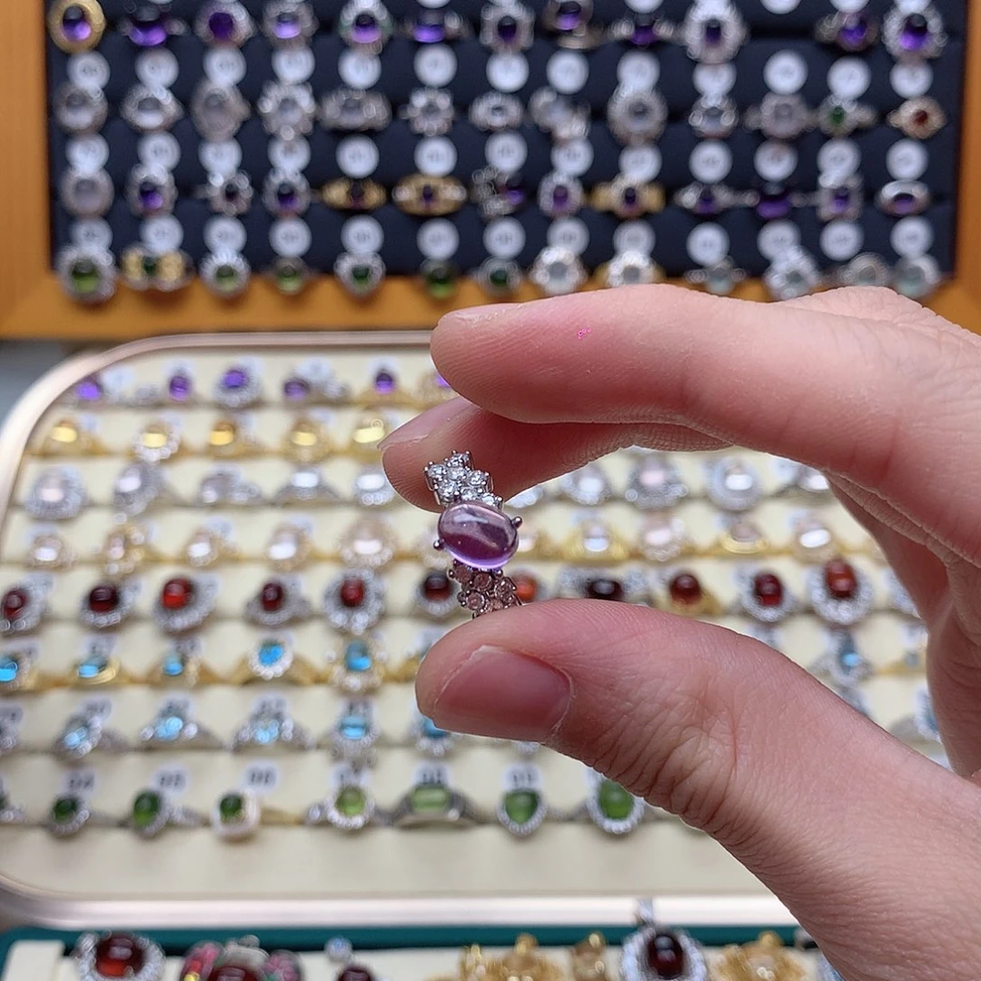 紫晶戒指银S925镶嵌铁***✨