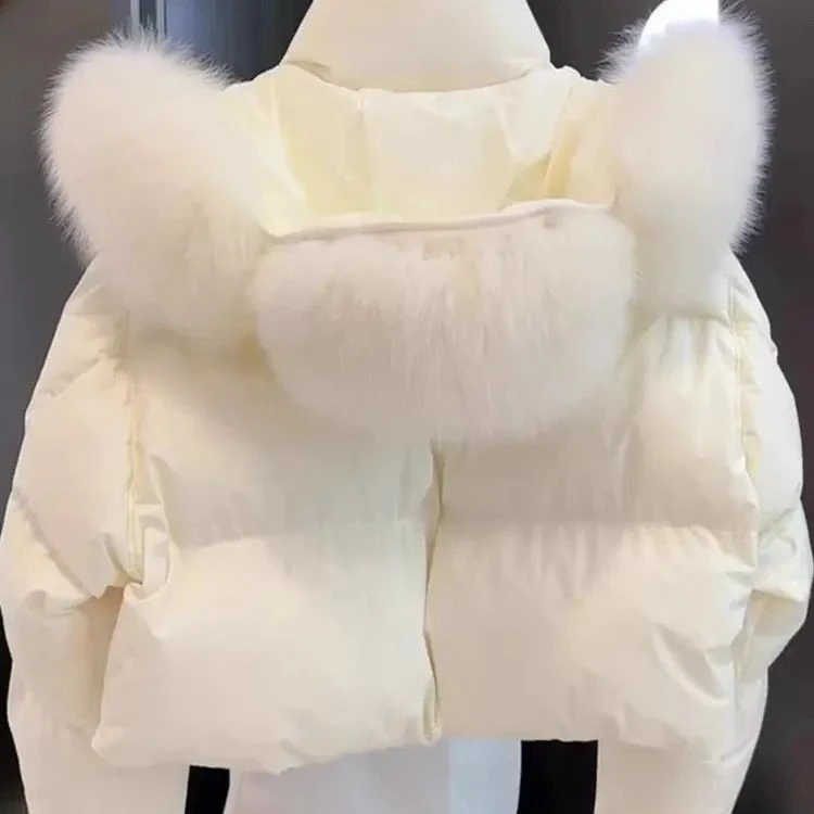 今年流行冬季小香风韩系ins短款服小个子毛领连帽外套女