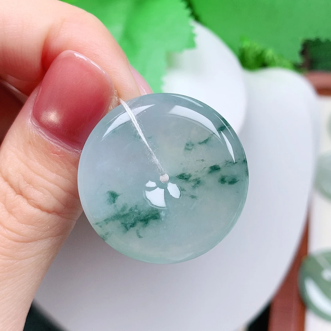 翡翠未镶嵌颈饰平安29.6-6