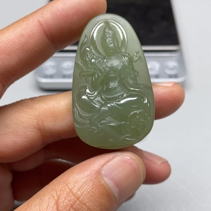 和田玉吊坠(不含链)未镶嵌真****！