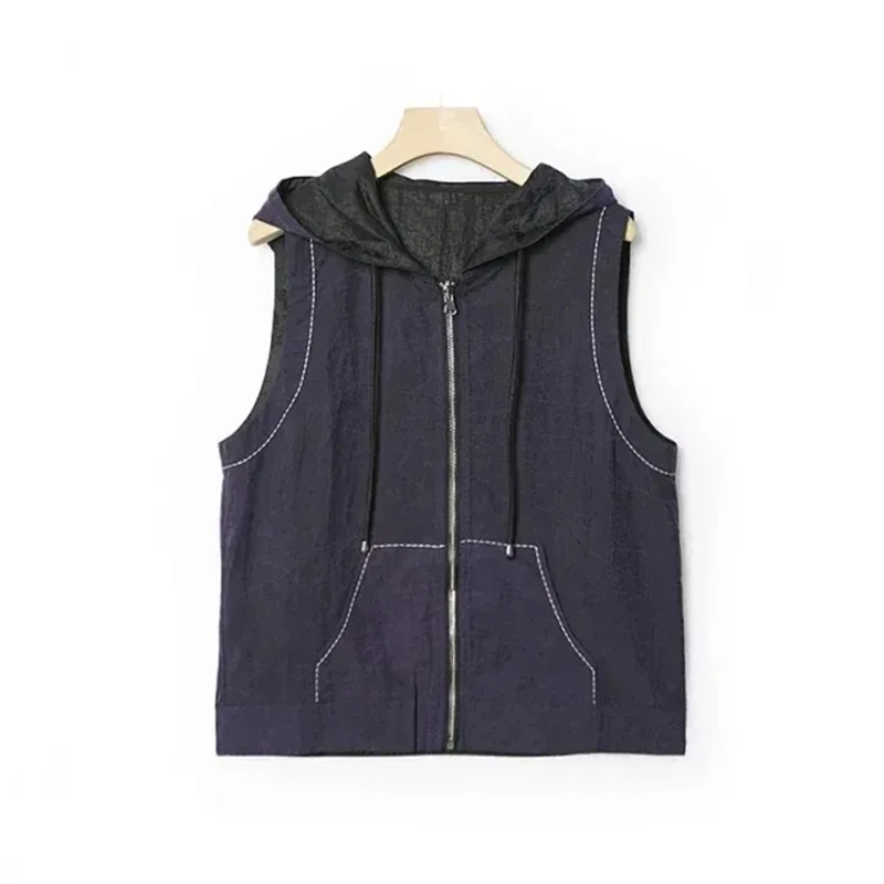 【小江专属】立领连帽马甲MJ9558