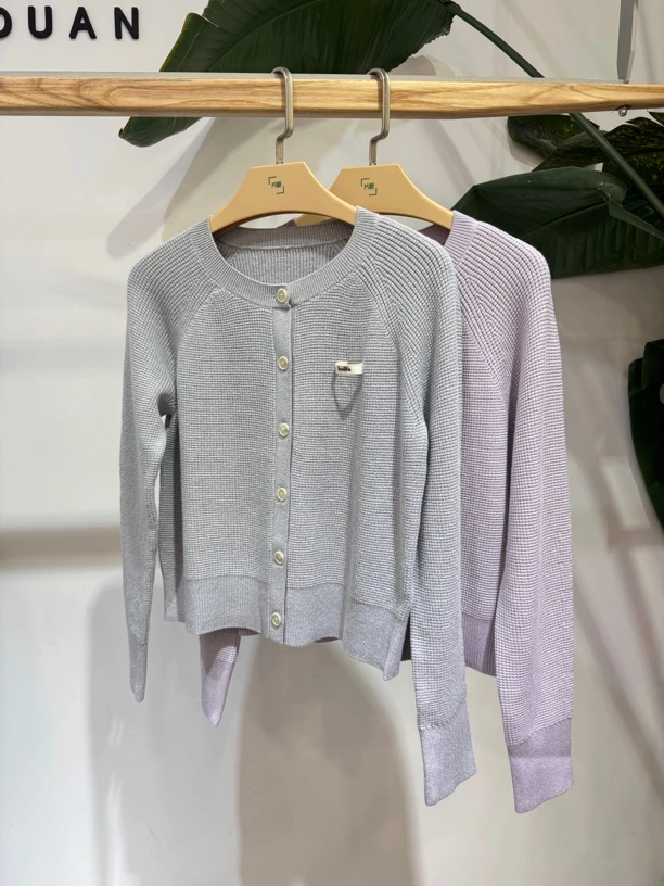 PD2025春款百搭时尚小香风圆领气质针织毛衣151113158M07-499P