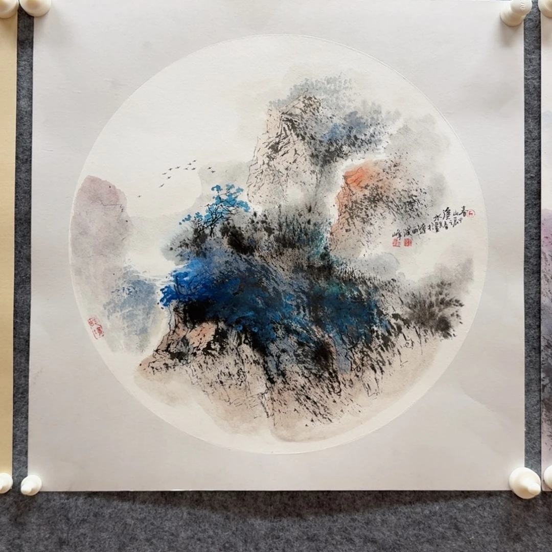 国画50斗方卡纸作品