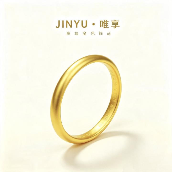 JINYU/唯享 经典百搭K0111百福素小轮胎闭口手镯19