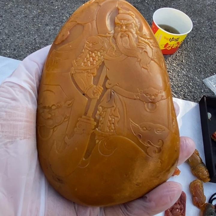 石英质玉（黄龙玉）未镶嵌挂件