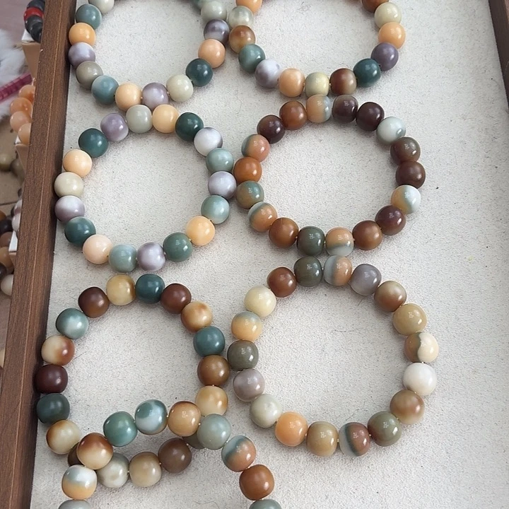 手串菩提根/象牙果卡14水磨苹果珠