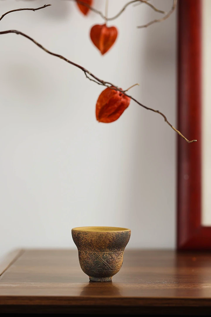 九隐茶器青铜系列紫砂葫芦杯3号