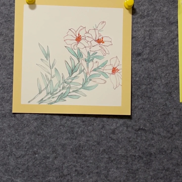 竖款大鱼书画艺术作品