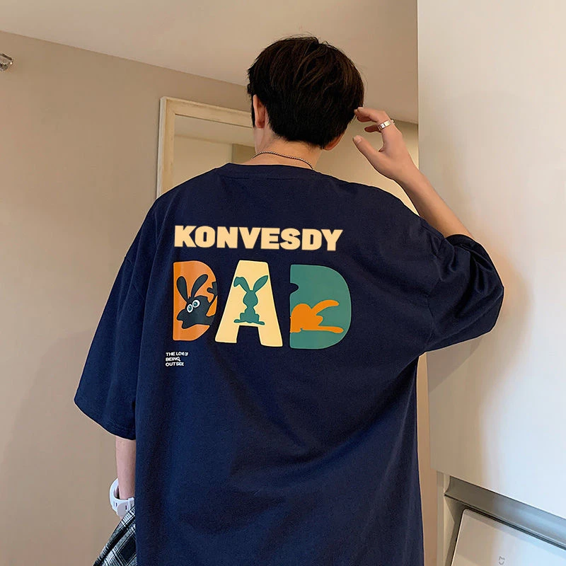 100%纯棉300克重磅美式复古潮百搭短袖T恤男夏潮宽松上衣新款体恤