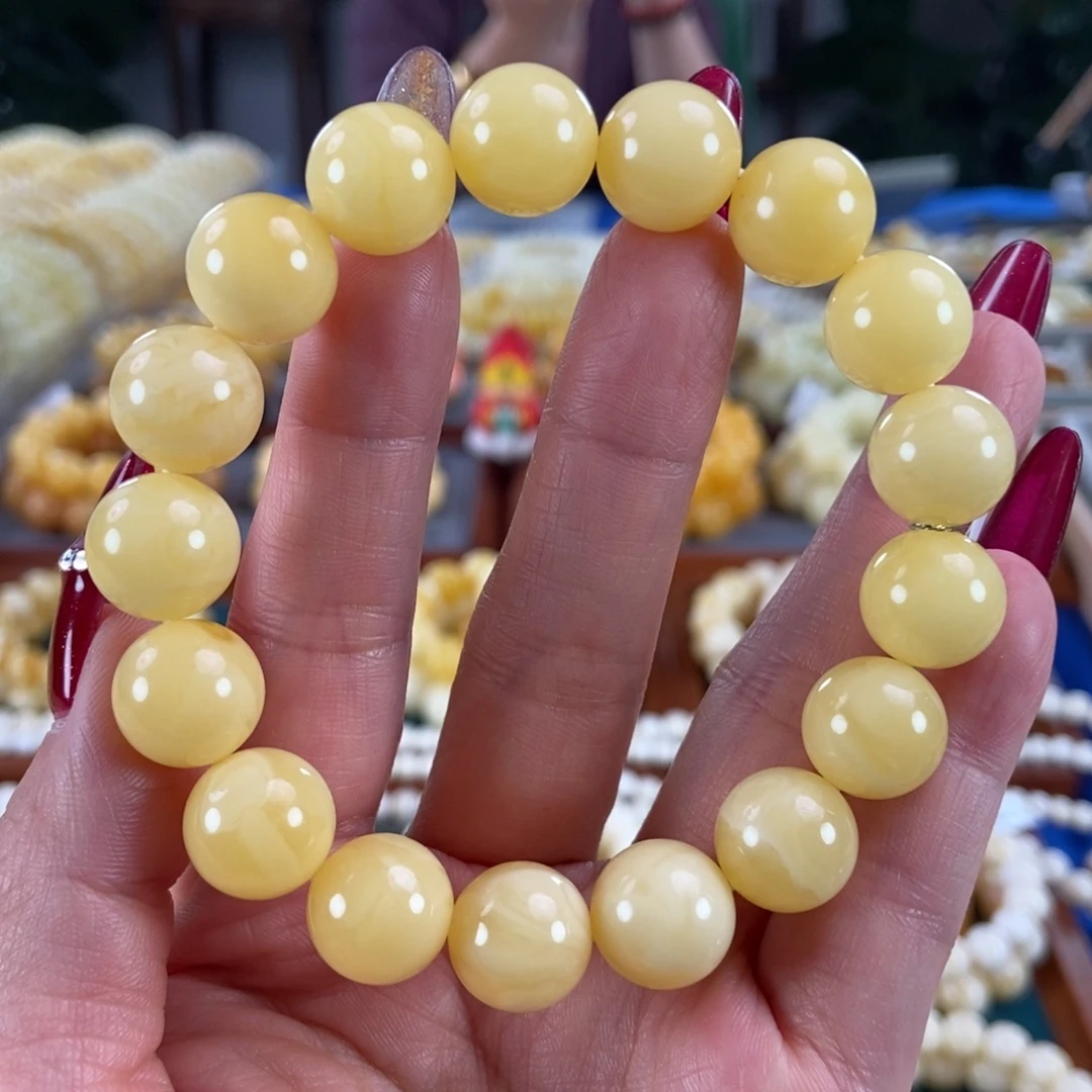 琥珀未镶嵌珠宝奇石12圆珠19.69