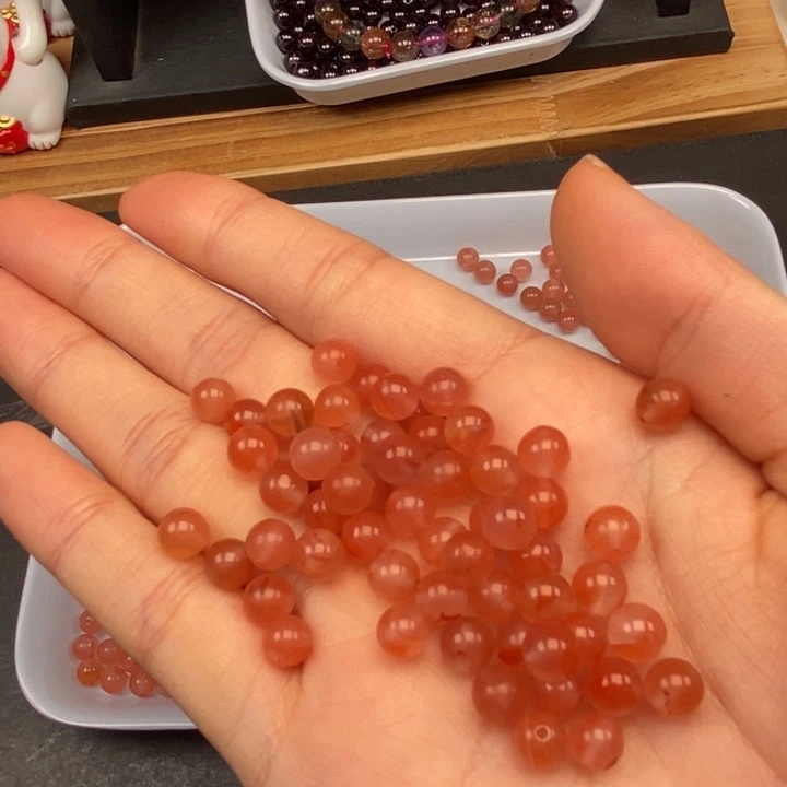 未镶嵌卡6冰飘南红100个玛瑙/玉髓