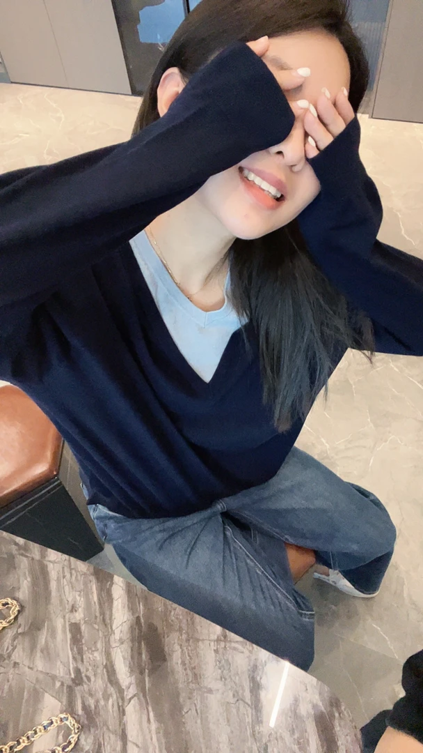 【北总严选】帕迪恩长袖针织秋季假两件针织V领打底衫25PD-P2535