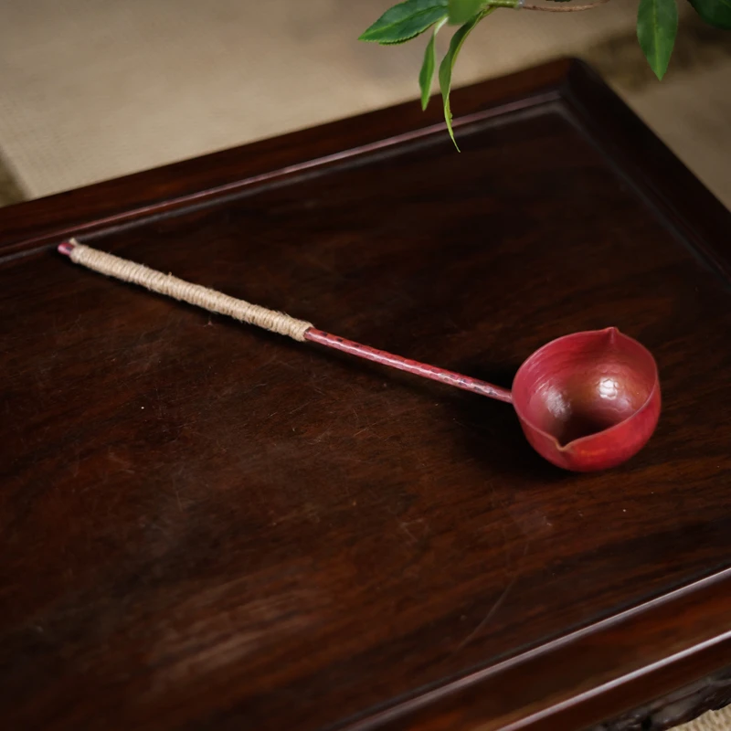 【老王】火烧色长柄铜勺