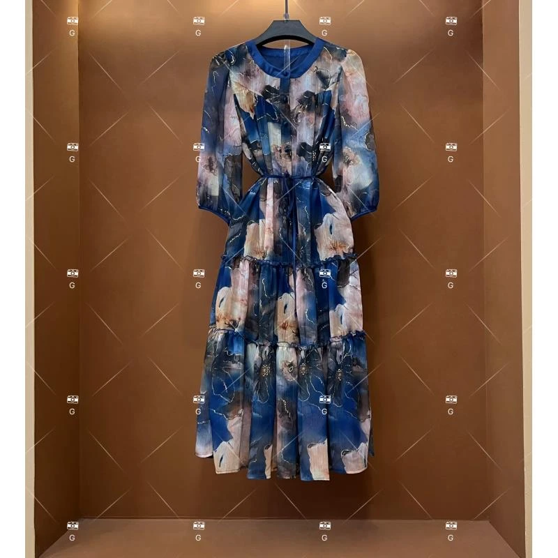 【G】春夏优雅百搭时尚显瘦气质连衣裙GS-53128