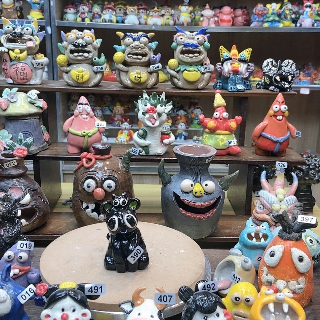 摆件蝎*直播间手工陶瓷摆件福利390