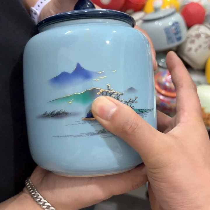 瑕疵福利品陶瓷茶叶罐介意勿拍