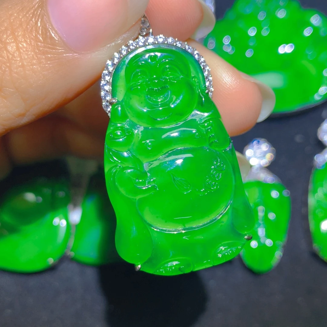 翡翠银S925镶嵌颈饰