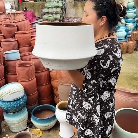 口28高22瑕疵一个盆子。