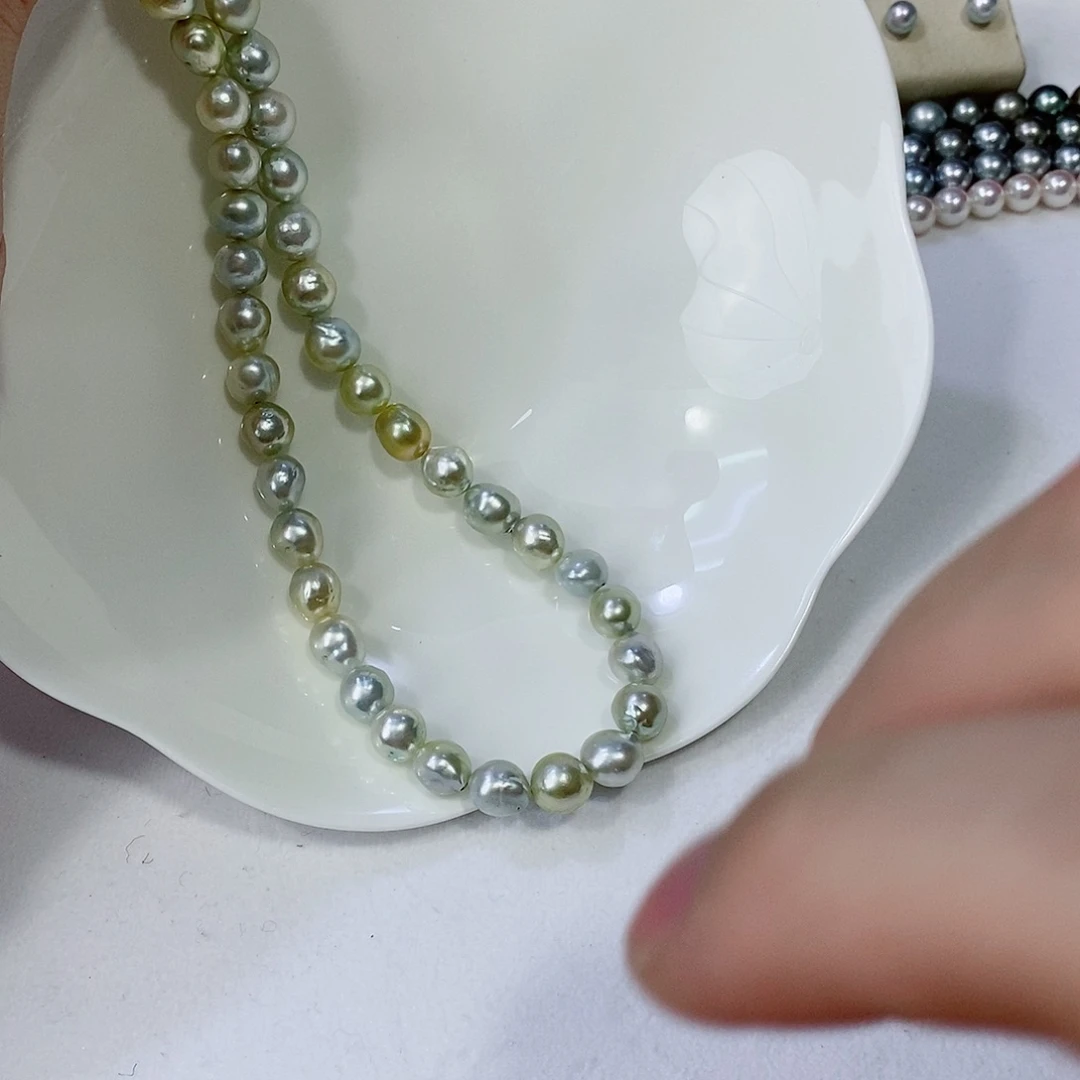 海水珍珠颈饰银S925镶嵌