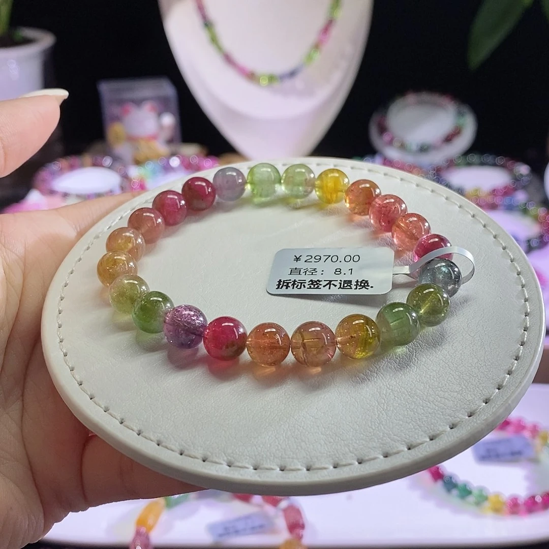 未镶嵌手链碧玺西瓜