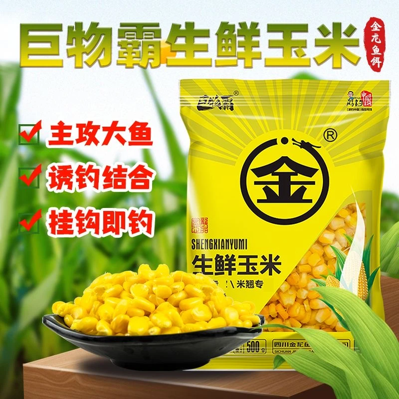 金龙生鲜玉米嫩甜玉米粒鱼饵钓鱼老坛野钓鲤鱼打窝料筏钓翘嘴饵料