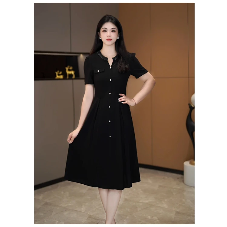 【咔尔丽丝】夏季高端大码显瘦 6606 气质时尚百搭女装连衣裙