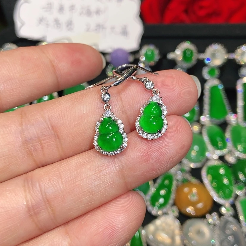 【闪购商品】翡翠未镶嵌耳饰天然翡翠