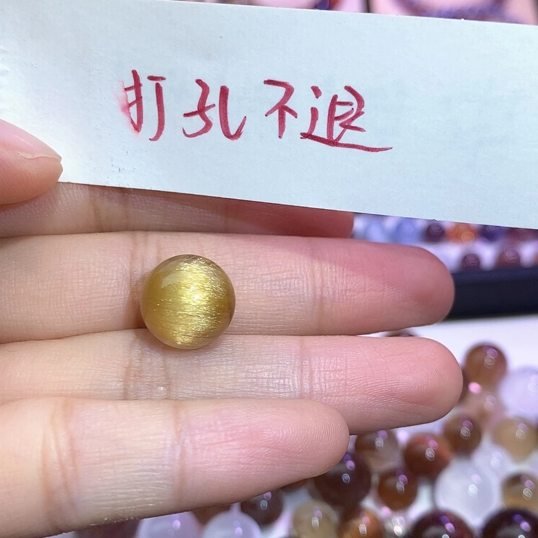 金发晶单珠打孔不退未镶嵌水晶A**o