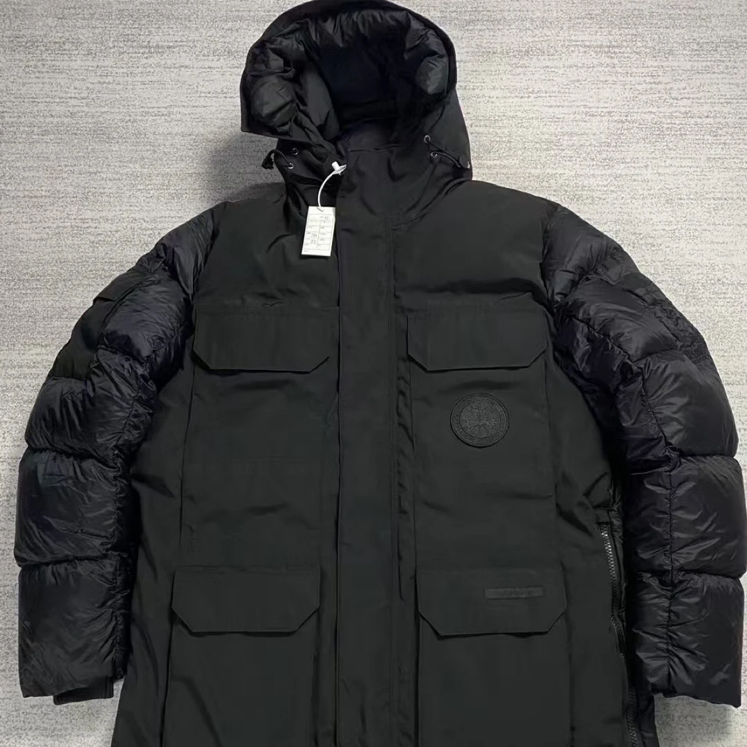99新 CANADA GOOSE 加拿大鹅黑色黑标拼接远征expedition羽绒服XL