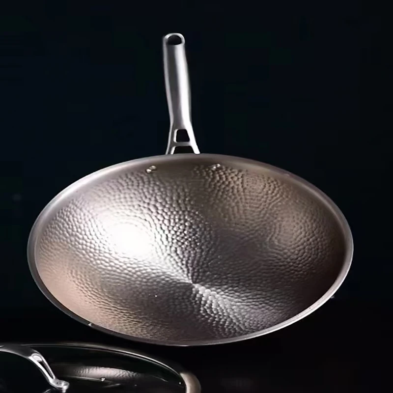卡博特H钛HBCG-FHT-32手打尖底钛炒锅 32CM