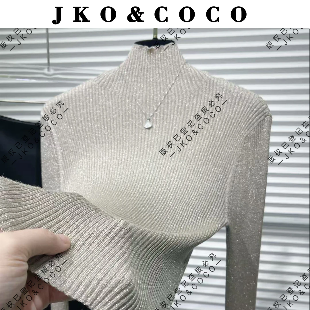JKO&COCO【冬日暖阳】早秋气质百搭进口水晶纱 修身显瘦  针织衫