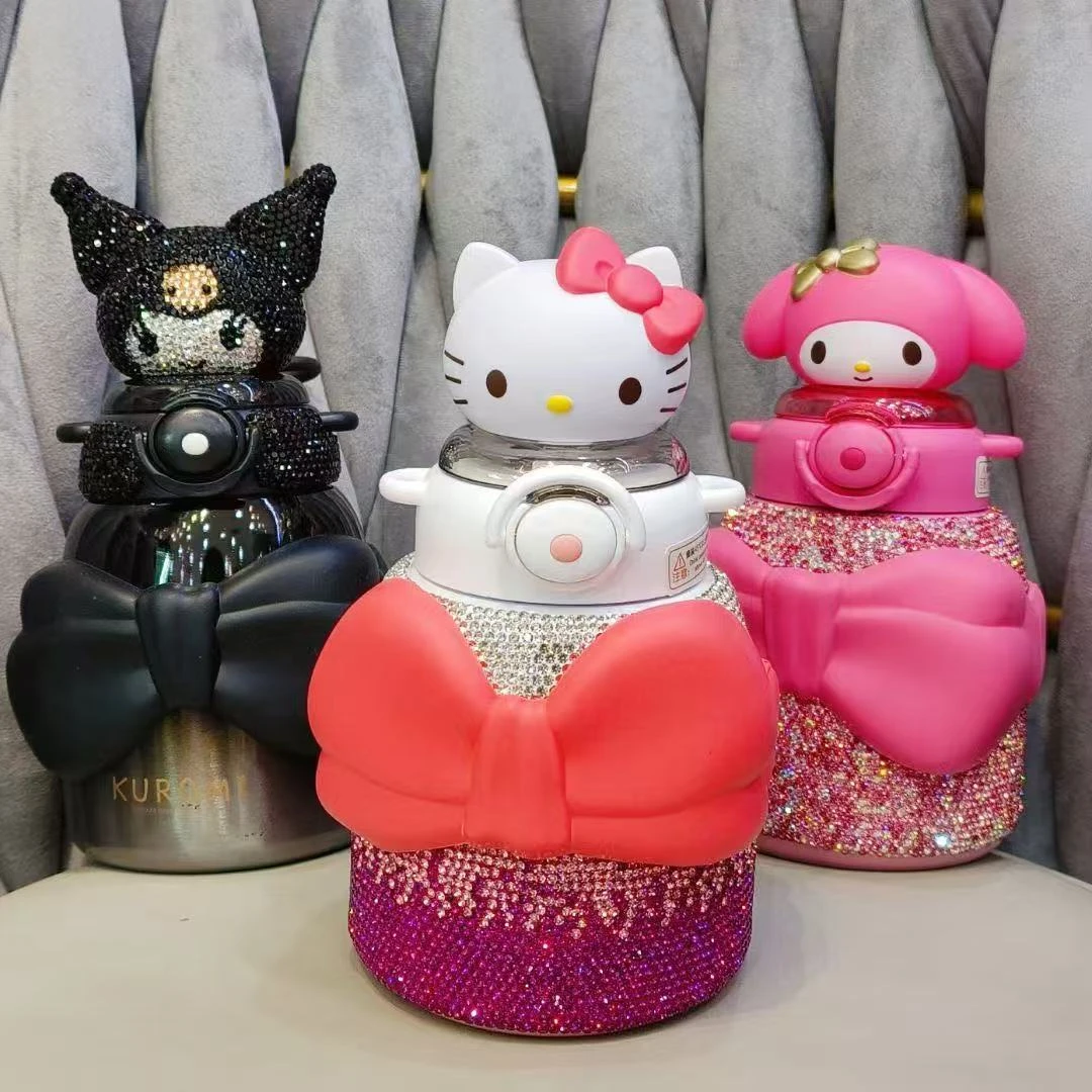 卡通保温杯女生可爱超萌学生大肚水杯吸管杯