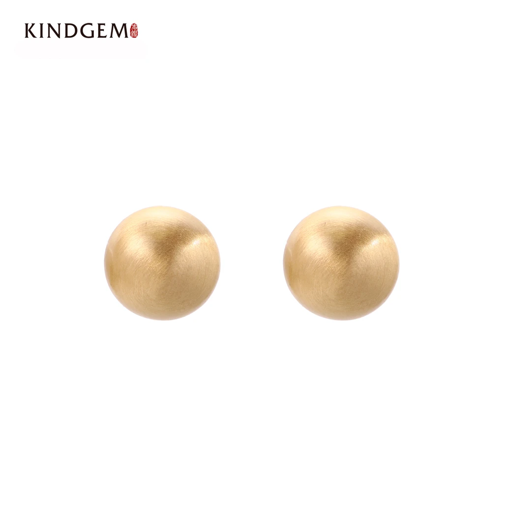 铜合金仿珍珠耳饰 【Francesca·V】意·金色素款耳环 AL66XMHC-22772