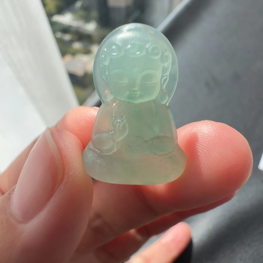 定制翡翠未镶嵌冰种宝宝佛