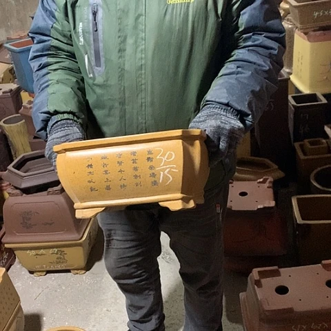 紫砂花盆手工制作