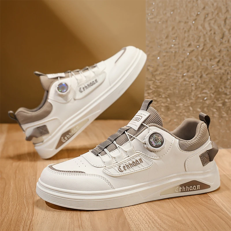 森刻男鞋2025夏季透气时尚百搭休闲软底运动低帮潮流小白鞋板鞋