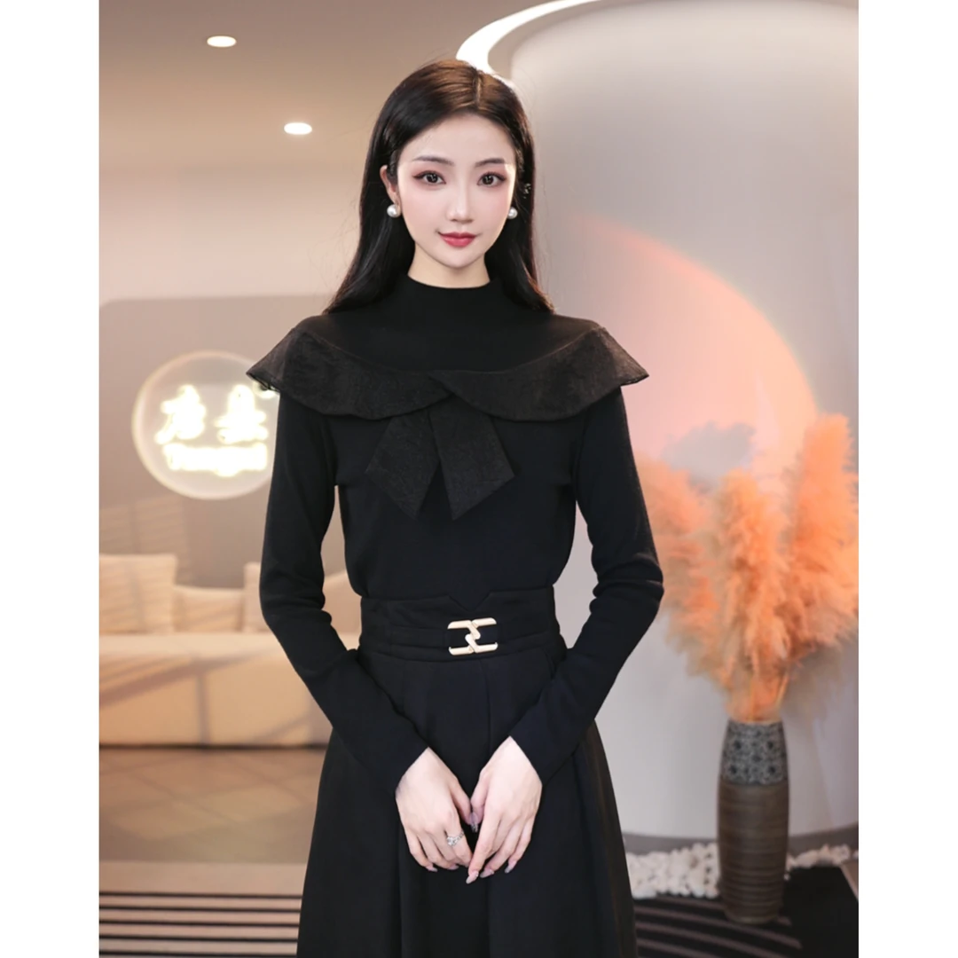 2025秋冬新款【JR-08】含绵羊毛老钱风可外穿精致打底针织衫上衣女