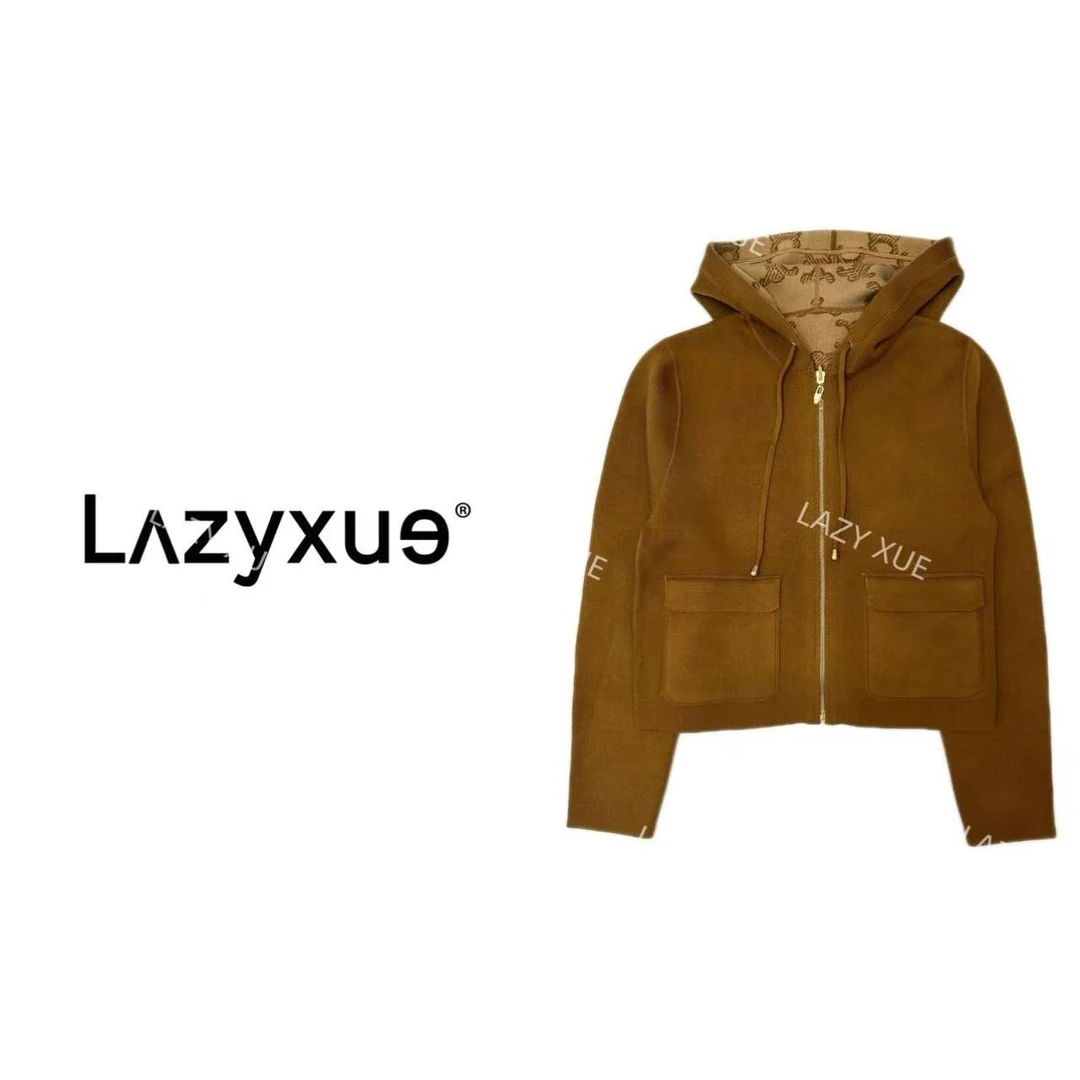 LAZYXUE薛懒懒/"两面穿“高级复古双面外套时尚舒适连帽外套 17367