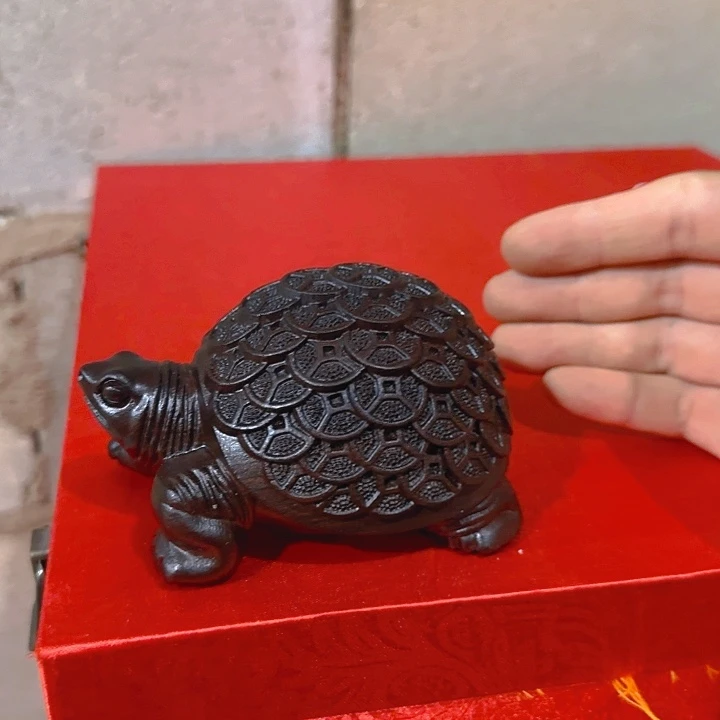 木黑檀木12金钱龟一只