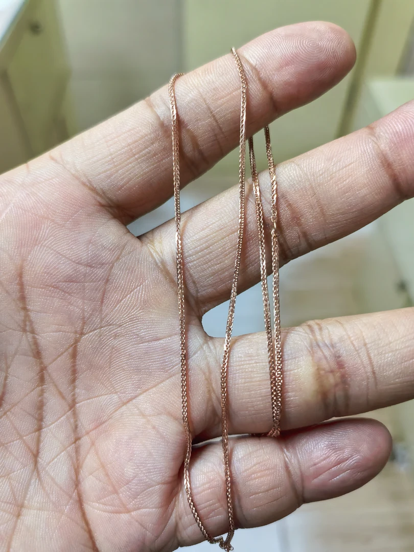 18k玫瑰金项链时尚