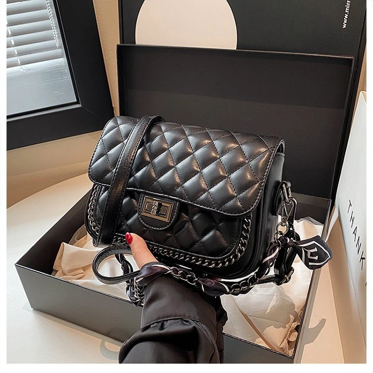 底长-22高16厚8女神款小香气质百搭高级8903黑大容量单肩斜跨包