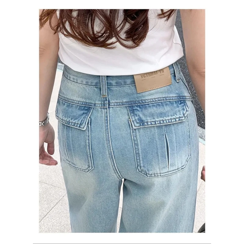 【运险+现货】夏季超薄款牛仔裤女窄版 弯刀裤宽松显腿长